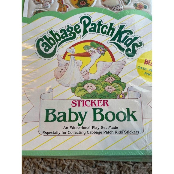 Vintage cabbage patch kid sticker baby book! 1983. - Picture 2 of 4